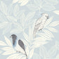Sample RY30102 Boho Rhapsody, Paradise Island Birds Blue Oasis and Ivory Seabrook Wallpaper