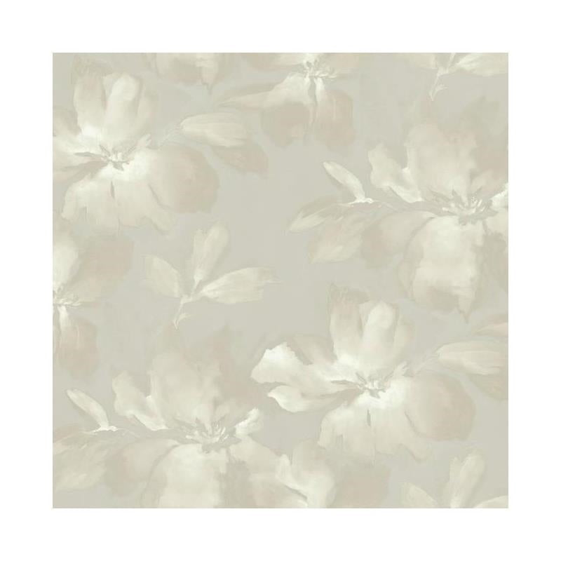 Sample - SO2472 Tranquil, Midnight Blooms color Gray, Small Prints by Candice Olson Wallpaper