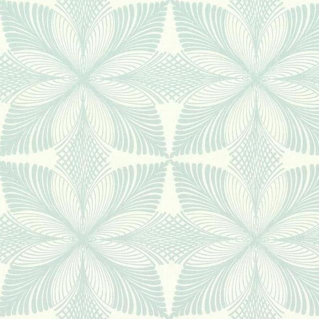 Buy HC7541 Handcrafted Naturals Roulettes Cream/Lt Blue by Ronald Redding Wallpaper