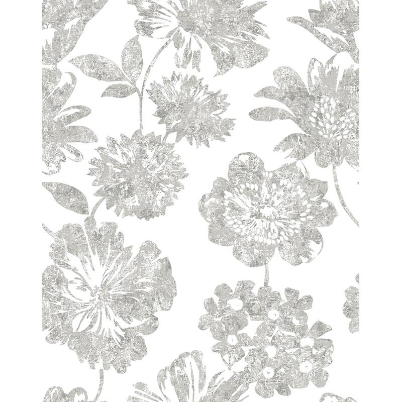 Sample 2901-25416 Perennial,  Folia Taupe Floral Wallpaper by A Street Prints