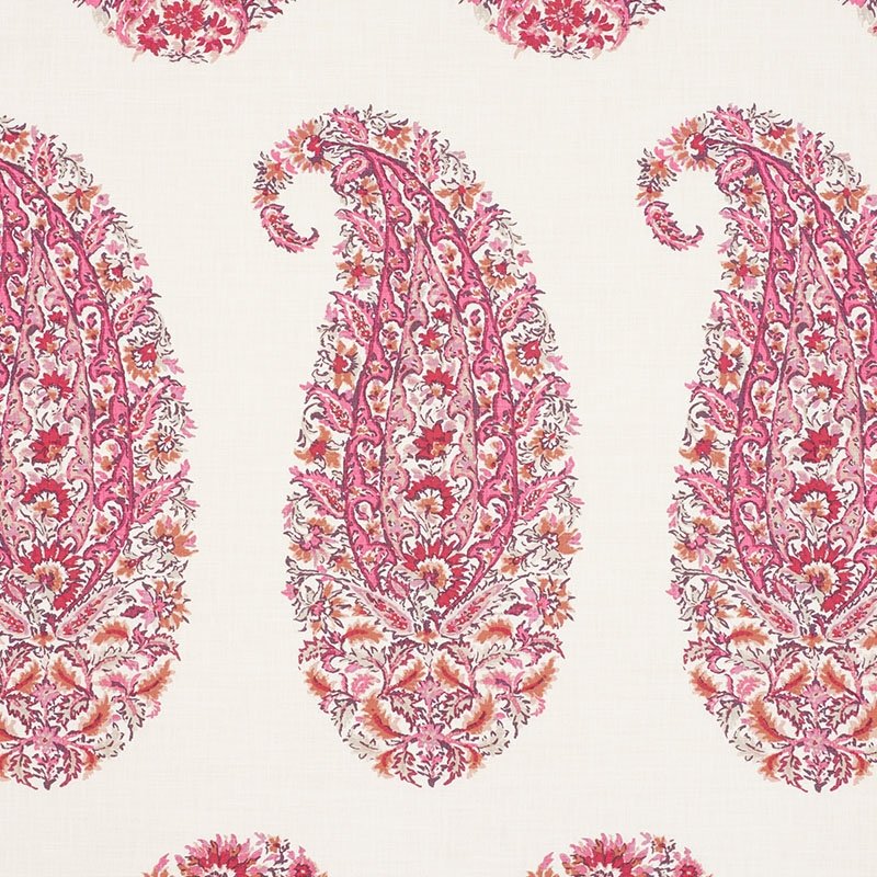 Purchase sample of 173785 Shirala Paisley, Magenta by Schumacher Fabric