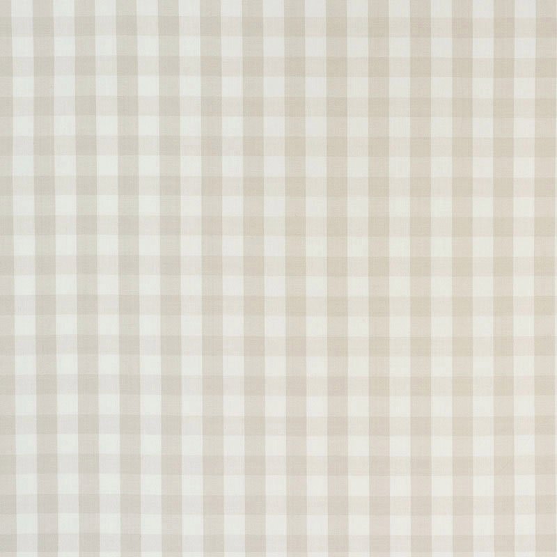 View 63068 Elton Cotton Check Natural by Schumacher Fabric