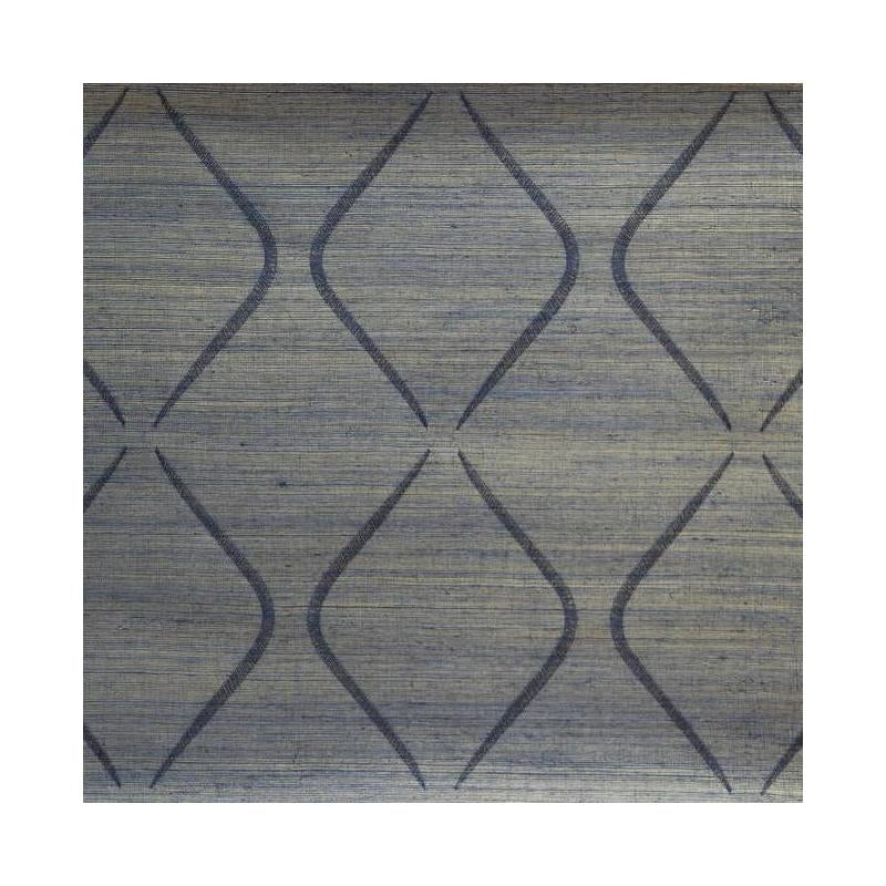 Sample - DL2903 Natural Splendor, Marquise  color Indigo, Grasscloth by Candice Olson Wallpaper