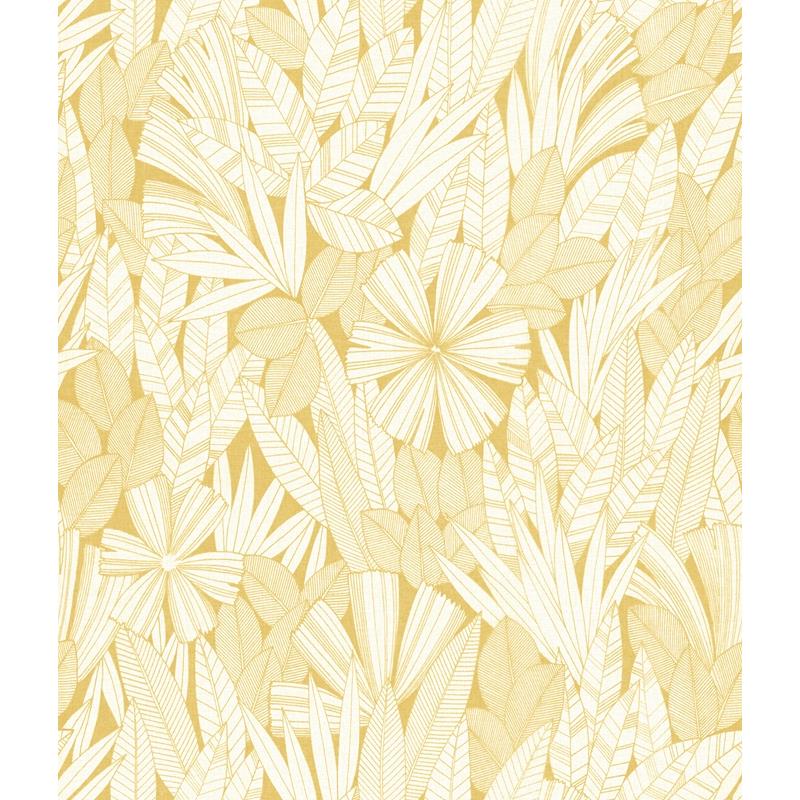 Sample 4081-26343 Happy, Bannon Yellow Leaves by A-Street Prints Wallpaper