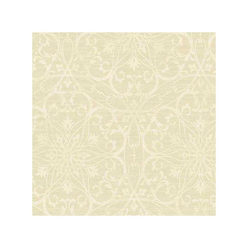 Sample Carl Robinson  CR32503, Kitson color Off White  Medallion Wallpaper