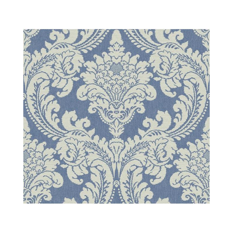 Sample GR6024 Grandmillennial, Tapestry Damask Blue York Wallpaper