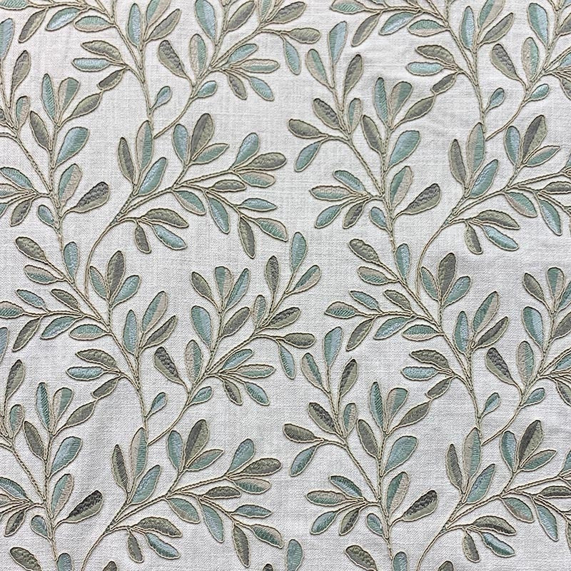Sample 10332 Clovie Willow, Green, Aqua/Teal, Blue by Magnolia Fabric