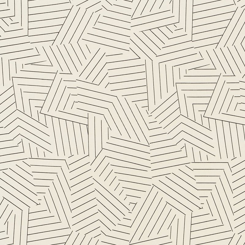 Purchase sample of 176700 Deconstructed Stripe Ii, Black by Schumacher Fabric