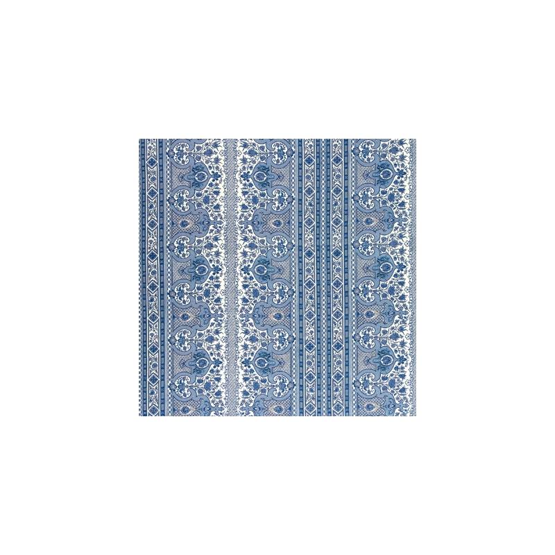 Sample BR-79743-222 Digby S Tent Linen and Cotton Print Moroccan Blue Ethnic Brunschwig and Fils Fabric