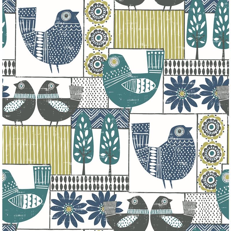 Sample 2821-25114 Folklore. Hennika, Multicolor by A-Street Wallpaper