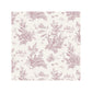 Sample AF37705 Flourish Abby Rose 4, Purple Toile Wallpaper in Plum, Burgundy Cream by Norwall