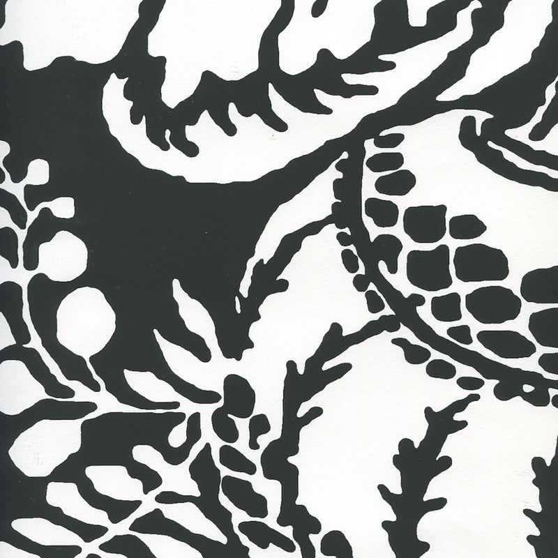 Sample CP1040W-08 Antoinette, Black On White by Quadrille Wallpaper
