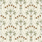 Find 2970-26146 Revival Dard Green Tulip Ogee Wallpaper Green A-Street Prints Wallpaper