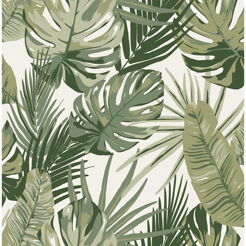 Sample RZS4520 Rachel Zoe, Green Palmero Peel and Stick Wallpaper by NuWallpaper