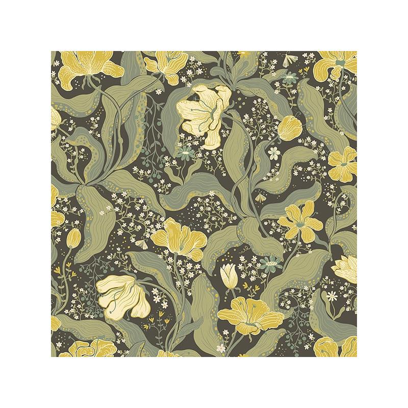 Sample 2932-65113 Lina, Bodri Green Tulip Garden  by A-Street Prints Wallpaper