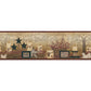 Sample 3123-2281 Homestead, Caring Candles Red Country Border by Chesapeake Wallpaper