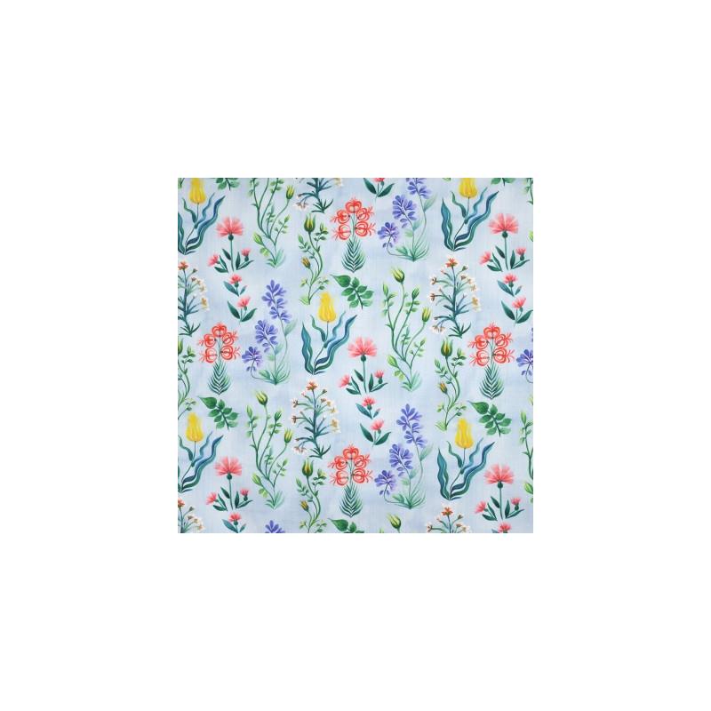 Select S3992 Sky Blue Floral Greenhouse Fabric