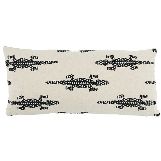 So6579206 Nebaha Embroidery 22" Pillow Charcoal By Schumacher Furniture and Accessories 1,So6579206 Nebaha Embroidery 22" Pillow Charcoal By Schumacher Furniture and Accessories 2