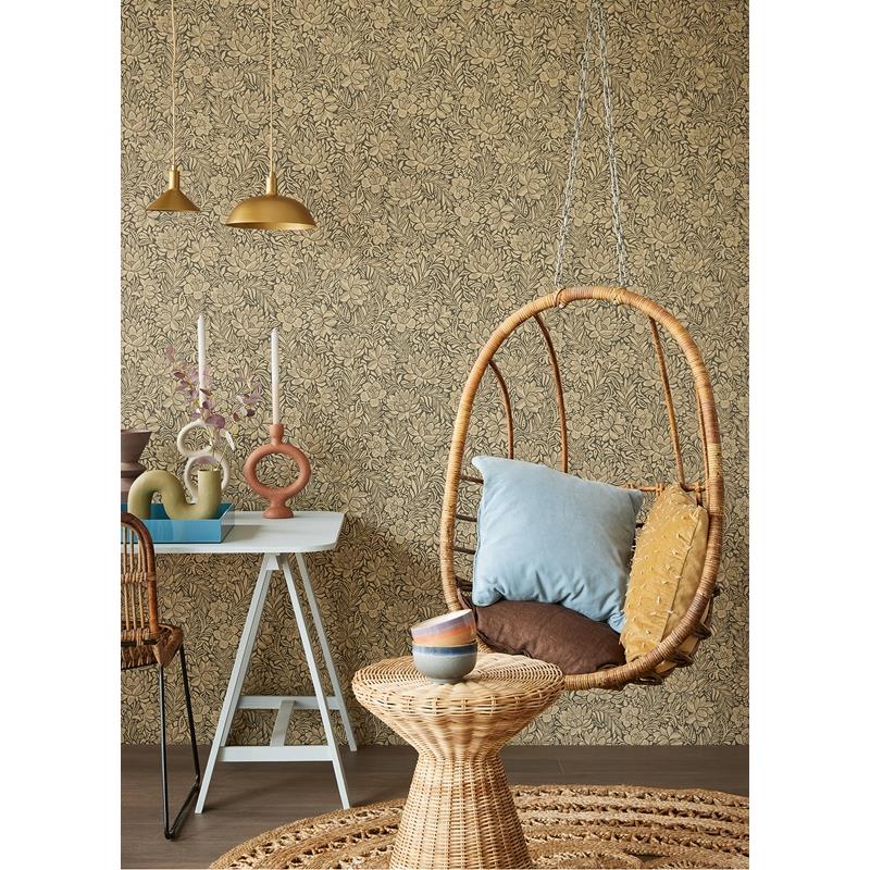316022 Posy Zahara Chocolate Floral Wallpaper by Eijffinger,316022 Posy Zahara Chocolate Floral Wallpaper by Eijffinger2