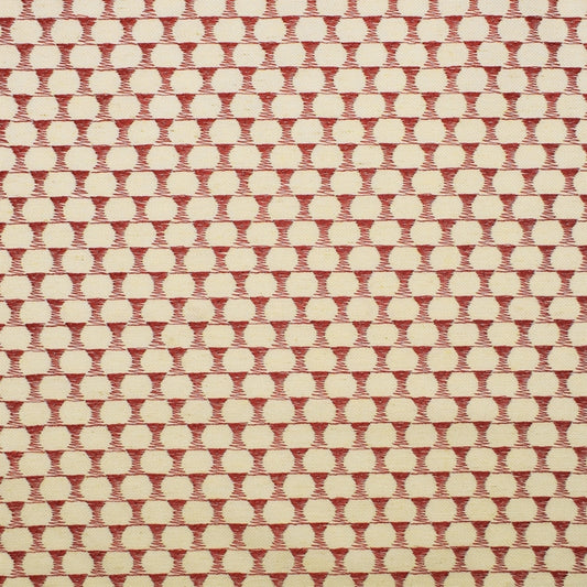 Looking F2331 Coral Orange Geometric Greenhouse Fabric