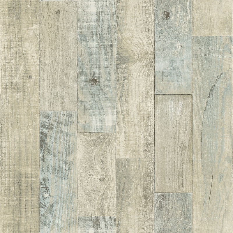 Sample 3124-12692 Thoreau, Chebacco Taupe Wood Planks Wallpaper by Chesapeake