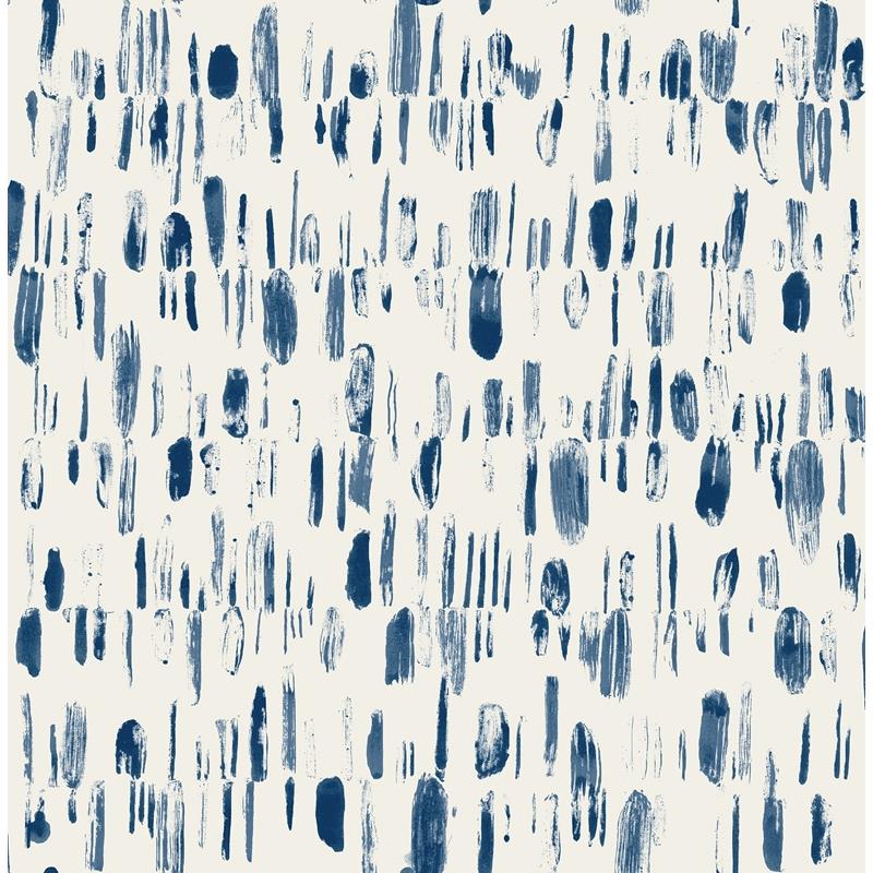 Sample 2973-90202 Daylight, Dwell Navy Brushstrokes by A-Street Prints Wallpaper