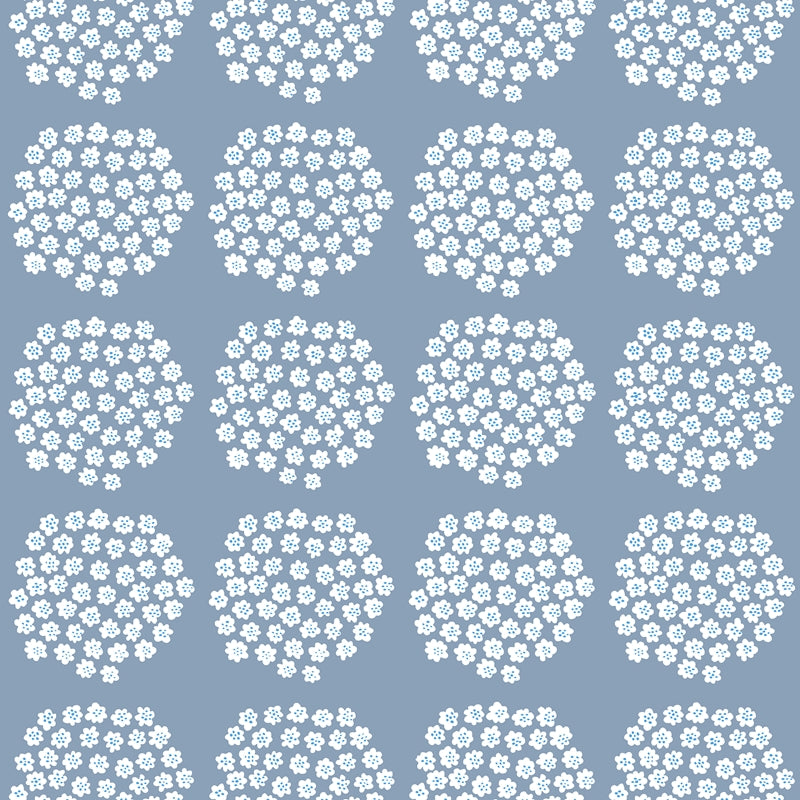 MKS4499 Marimekko Blue Puketti Peel &amp; Stick Wallpaper by NuWallpaper