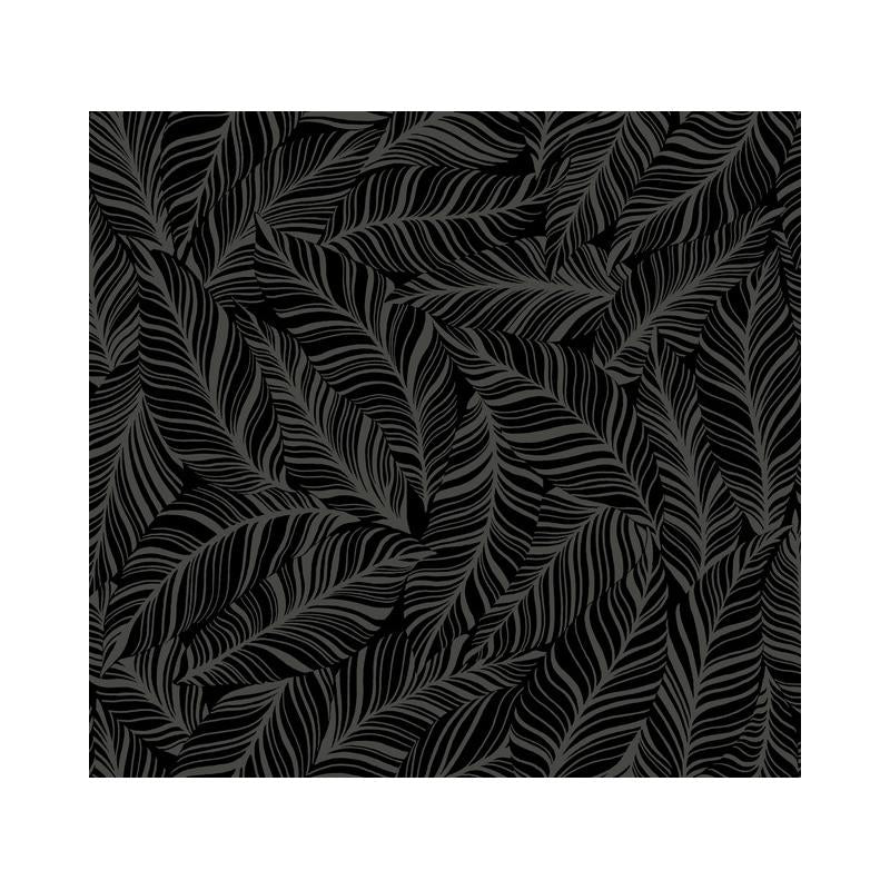 Sample TC2712 Tropics Resource Library, Rainforest Canopy Black York Wallpaper