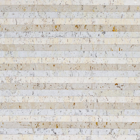 Select 5013000 Cork Stripe White Schumacher Wallcovering Wallpaper
