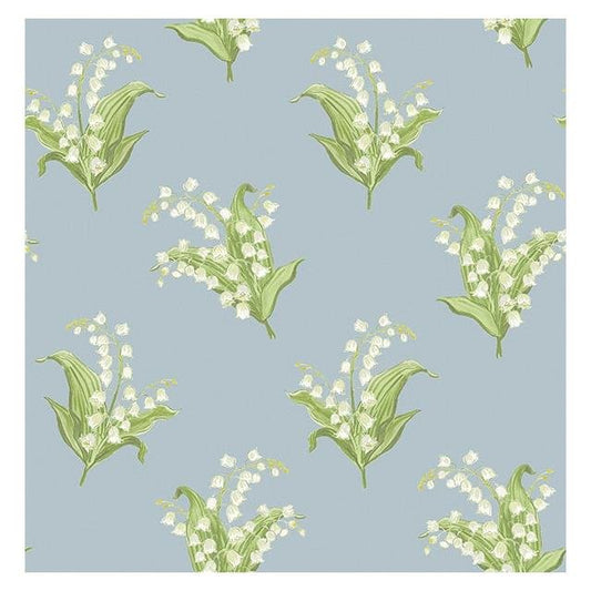 View AST4339 Erin Gates Farmington Blue Heather Lily of the Valley Wallpaper Blue Heather A-Street Prints Wallpaper