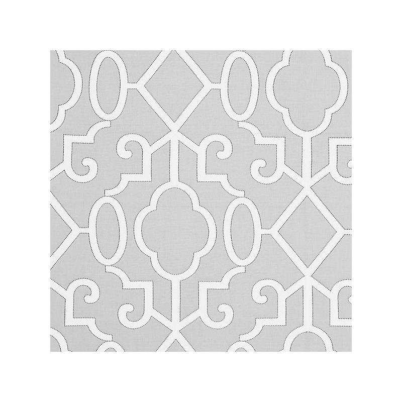 Sample 27012-003 Ming Fretwork, Pearl Grey - Scalamandre Fabric (SC 000327012)
