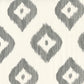 Sample 9040-05WP Bali Diamond, Greys on Almost White by Quadrille Wallpaper