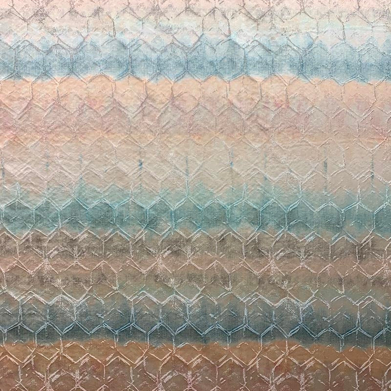 Sample 10278 Aurelia Dream, Aqua/Teal, Metallic, Pink by Magnolia Fabric
