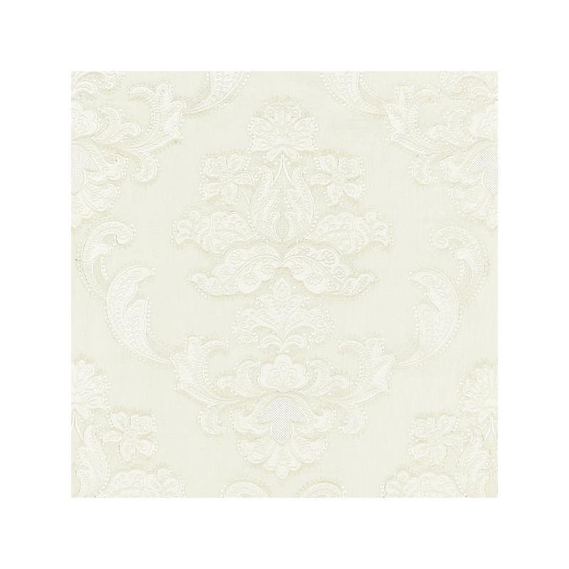 Sample 27160-001 Cornelia Damask Embroidery, Ivory - Scalamandre Fabric (SC 000127160)