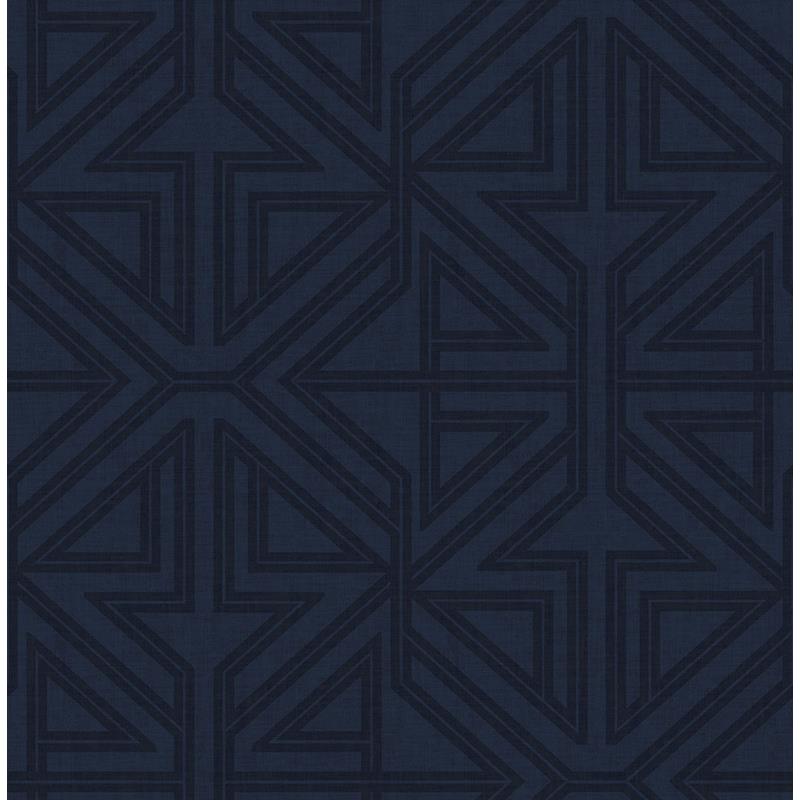 Sample 2975-26226 Scott Living II, Kachel Indigo Geometric by A-Street Prints Wallpaper