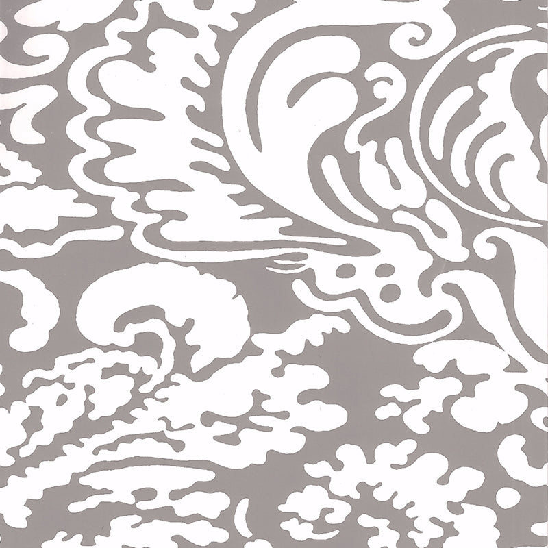 Shop 2335-35WP San Marco Reverse Silver Metallic on Off White by Quadrille Wallpaper