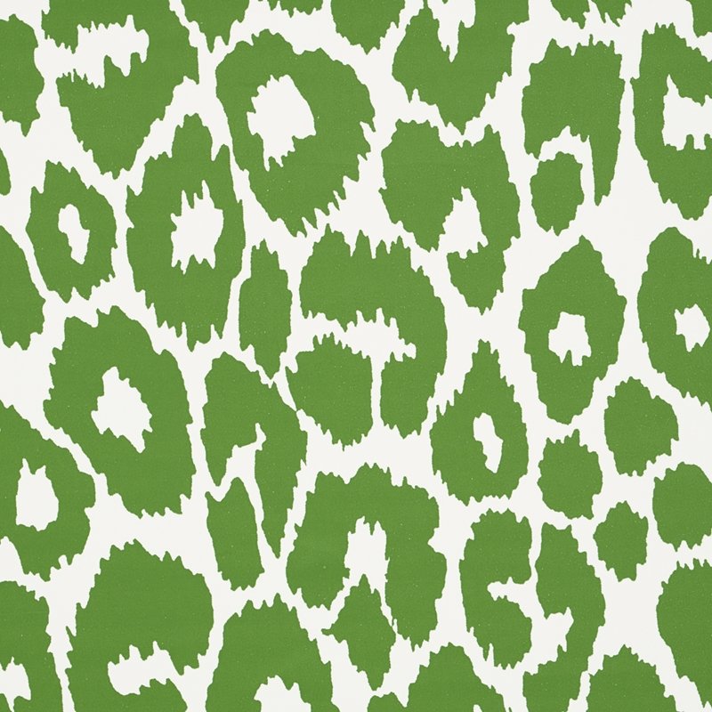 5007015 | Iconic Leopard, Green - Schumacher Wallcovering