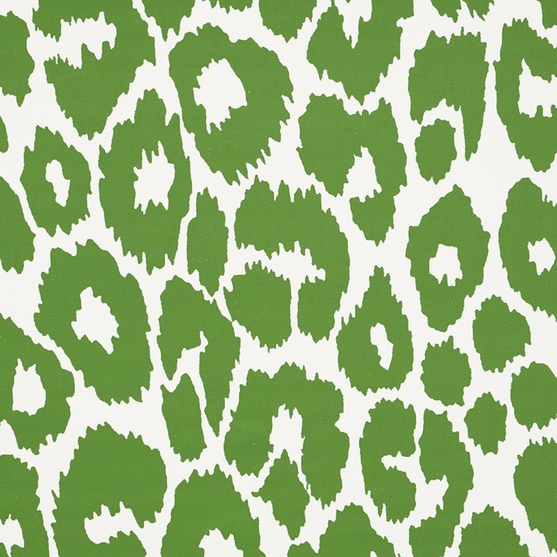 Buy 5007015 Iconic Leopard Green Schumacher Wallcovering Wallpaper