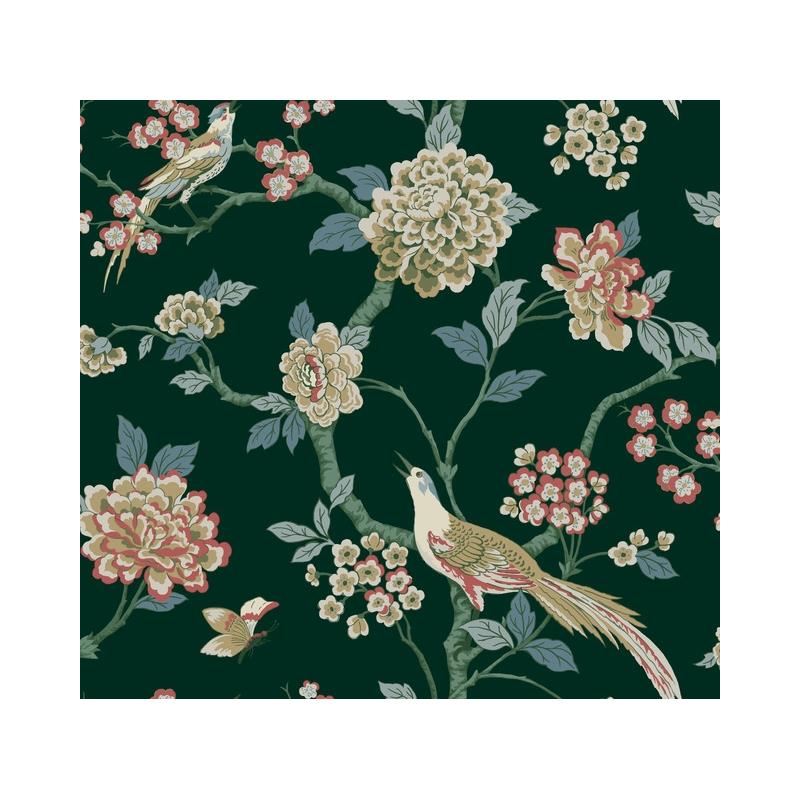 Sample GR5931 Grandmillennial, Fanciful Green York Wallpaper