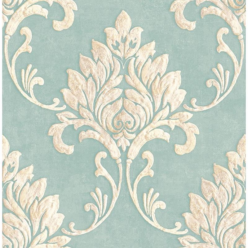 Purchase MT81612 Montage Blue Damask by Seabrook Wallpaper