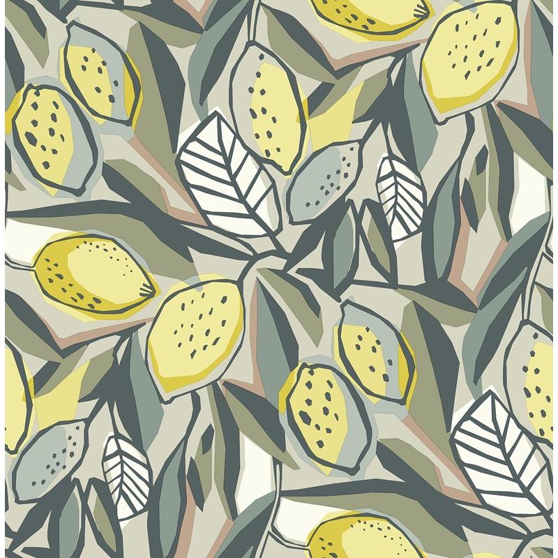 Sample 4014-26418 Seychelles, Meyer Chartreuse Citrus Wallpaper by A-Street Prints Wallpaper