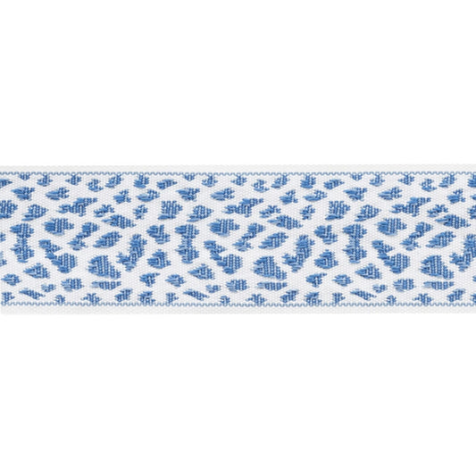 75850 | Leopard Tape, Blue - Schumacher Fabric