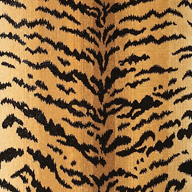 Sample SC 000726167MMA Tigre, Ivory, Gold   Black by Scalamandre Fabric