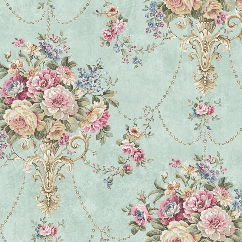 Shop RV20604 Summer Park Boquet by Wallquest Wallpaper