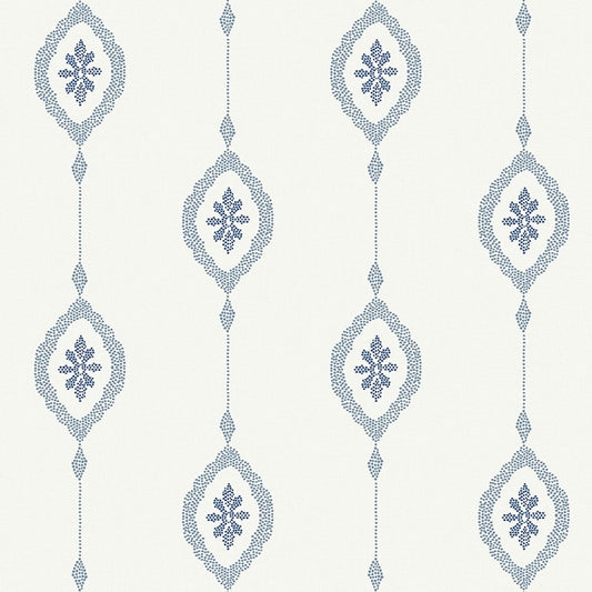 Purchase MB30512 Beach House Sand Dollar Stripe Coastal Blue Sand Dollar by Seabrook Wallpaper