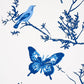 Save on 2704421 Birds and Butterflies Porcelain Schumacher Wallcovering Wallpaper