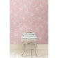 Order AST4110 LoveShackFancy Chandelier Gates Easter Pink Floral Drape Pink A-Street Prints Wallpaper
