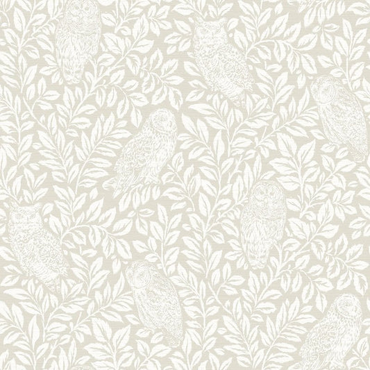 Purchase 3115-12413 Farmhouse Parliament Cream Owl Cream by Chesapeake Wallpaper