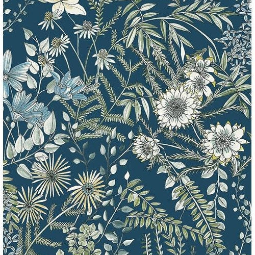Purchase 2821-12902 Folklore. Full Bloom Navy A-Street Wallpaper