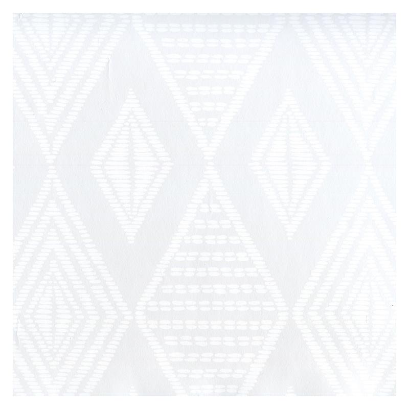 Sample AP850-PV00 Safari Embroidery, White on Patent Vinyl by Quadrille Wallpaper